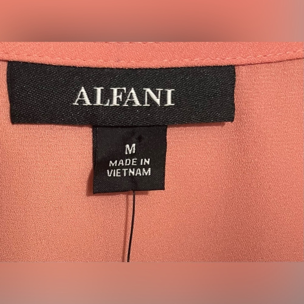 Alfani Tops | Alfani Button Front Blouse  Color:Pink | Size:M - Picture 7 of 10